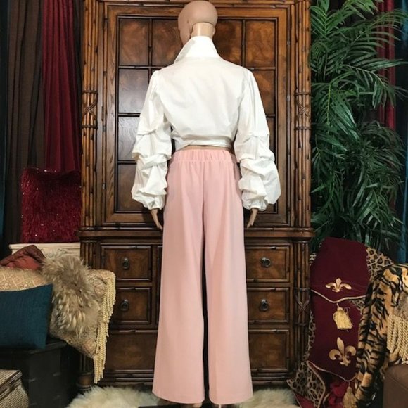 Antthony Original Petal Pink Flow Away Front Stretch Crepe Pant - Picture 4 of 10